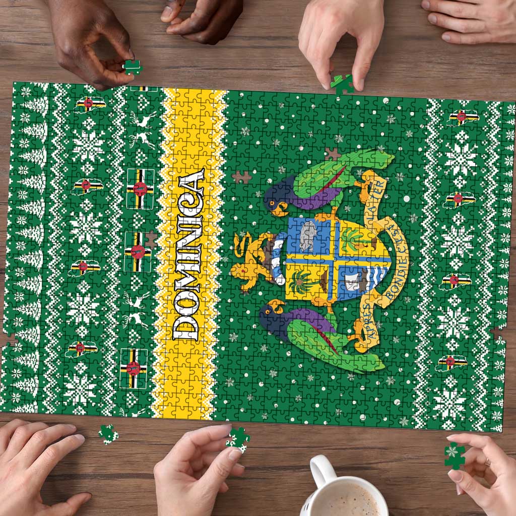 Dominica Christmas Puzzle Coat of Arms Style - Wonder Print Shop