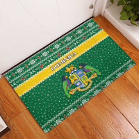 Dominica Christmas Rubber Doormat Coat of Arms Style - Wonder Print Shop