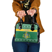 Dominica Christmas Shoulder Handbag Coat of Arms Style - Wonder Print Shop