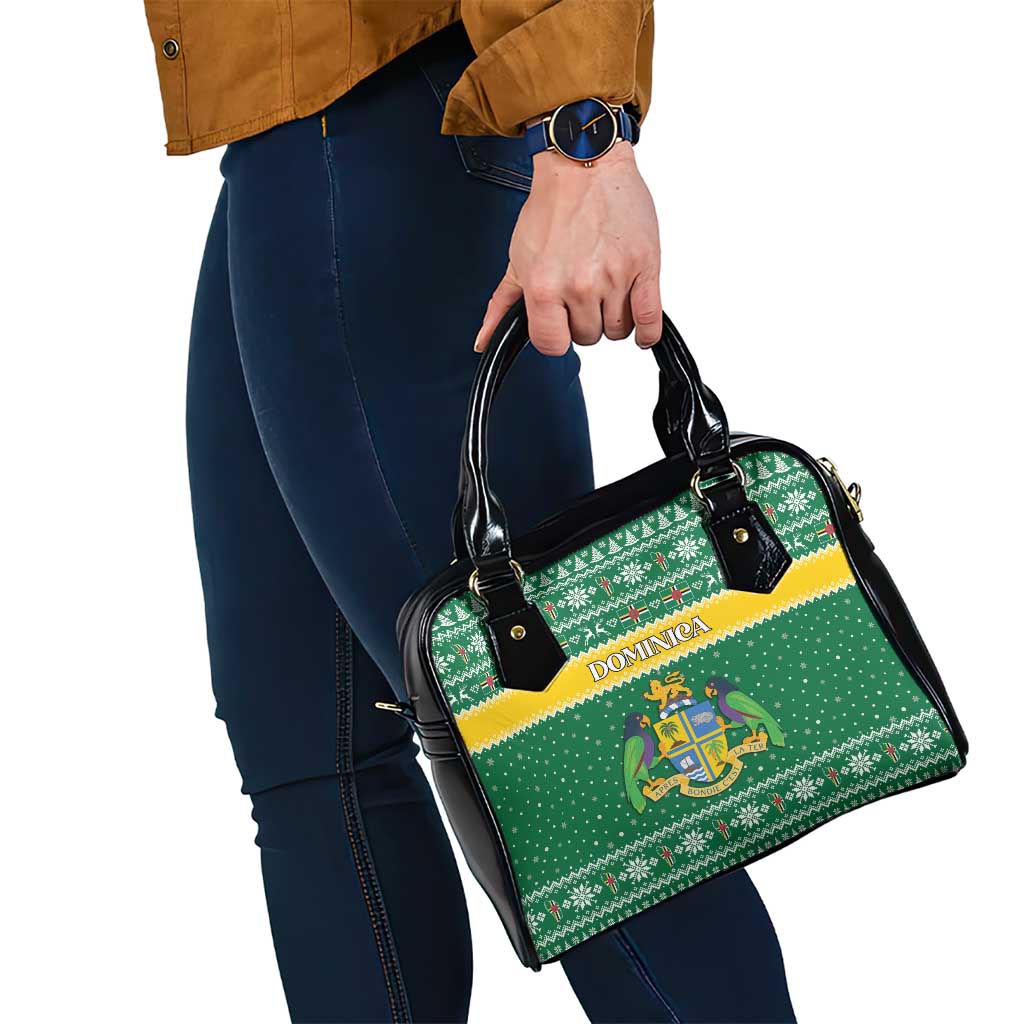 Dominica Christmas Shoulder Handbag Coat of Arms Style - Wonder Print Shop