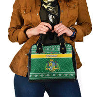 Dominica Christmas Shoulder Handbag Coat of Arms Style - Wonder Print Shop