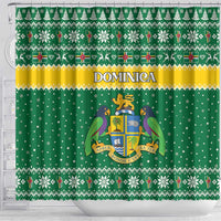 Dominica Christmas Shower Curtain Coat of Arms Style - Wonder Print Shop