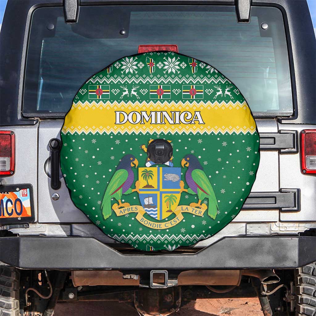 Dominica Christmas Spare Tire Cover Coat of Arms Style - Wonder Print Shop