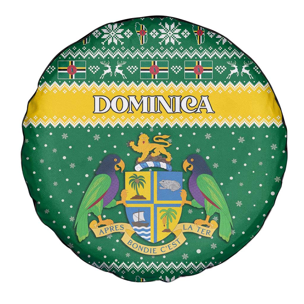 Dominica Christmas Spare Tire Cover Coat of Arms Style - Wonder Print Shop