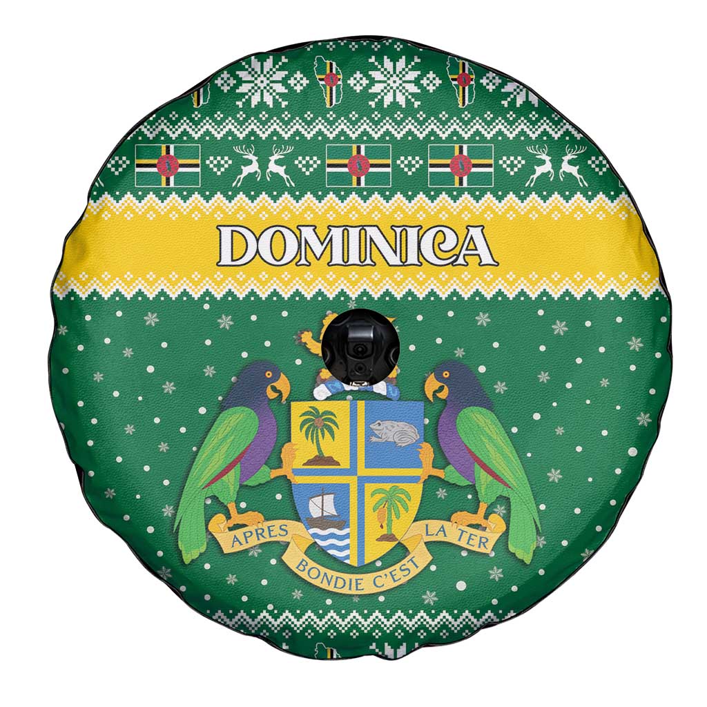 Dominica Christmas Spare Tire Cover Coat of Arms Style - Wonder Print Shop