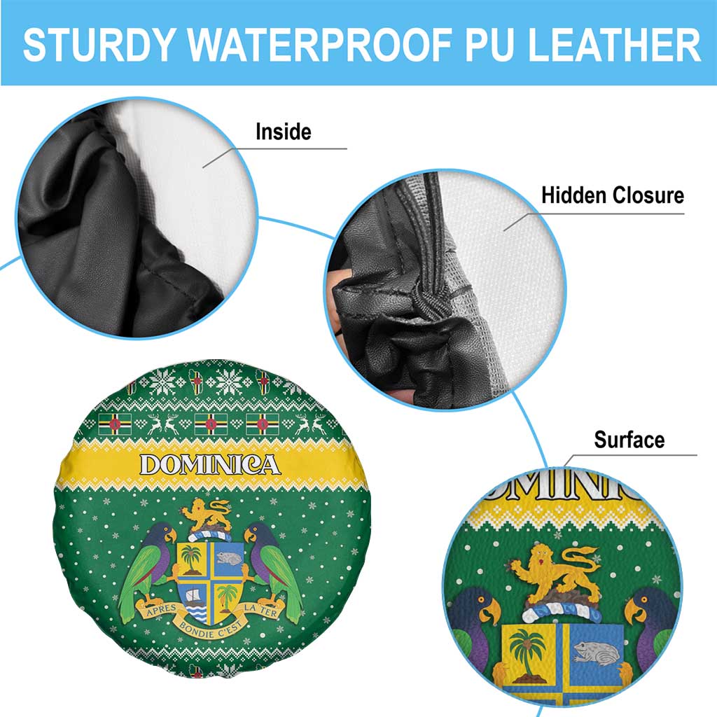 Dominica Christmas Spare Tire Cover Coat of Arms Style - Wonder Print Shop