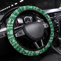 Dominica Christmas Steering Wheel Cover Coat of Arms Style - Wonder Print Shop