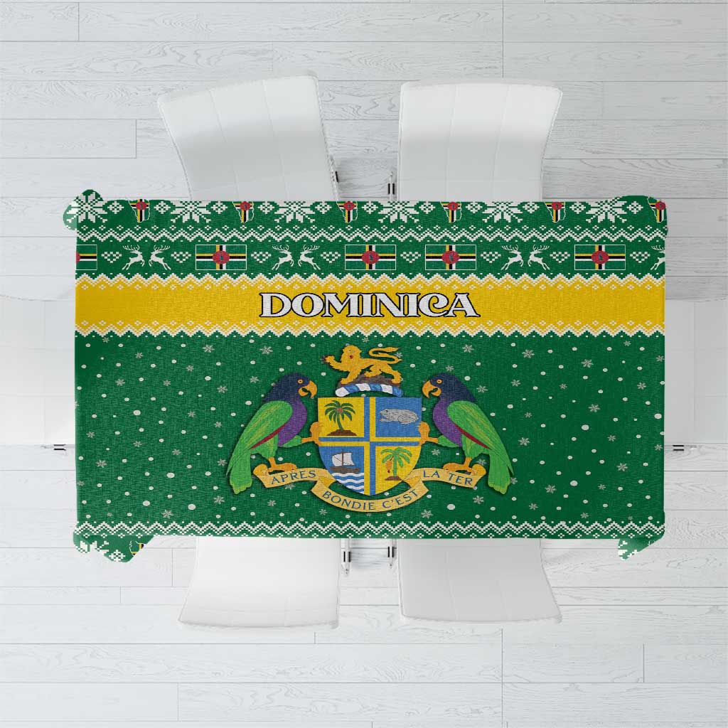 Dominica Christmas Tablecloth Coat of Arms Style - Wonder Print Shop