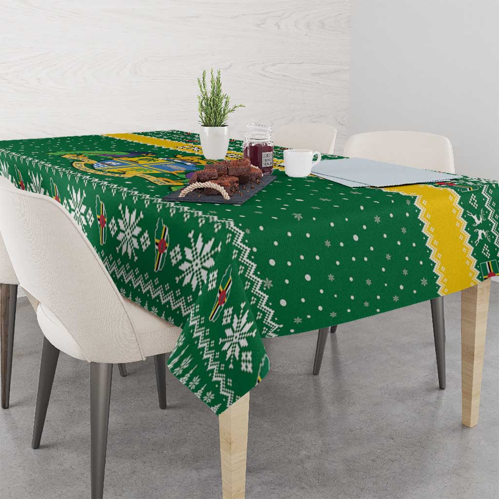 Dominica Christmas Tablecloth Coat of Arms Style - Wonder Print Shop