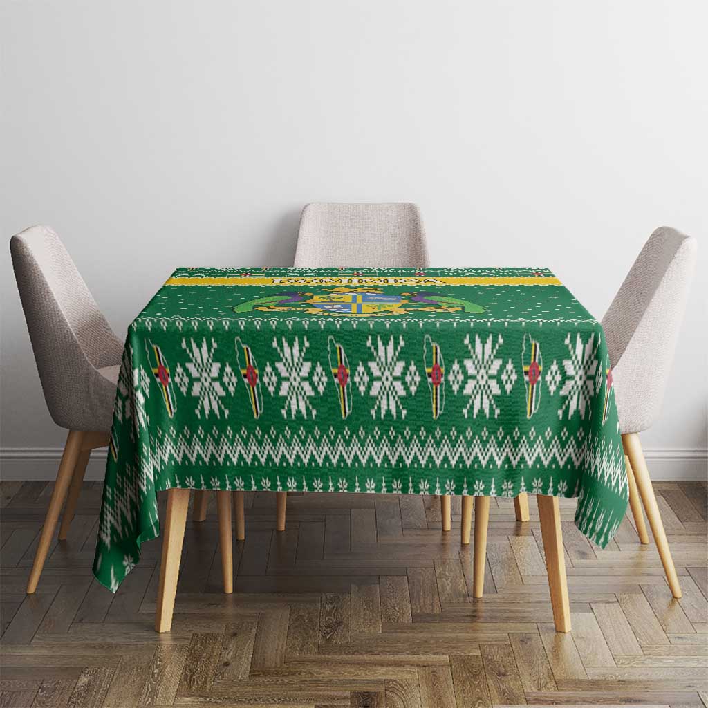 Dominica Christmas Tablecloth Coat of Arms Style - Wonder Print Shop