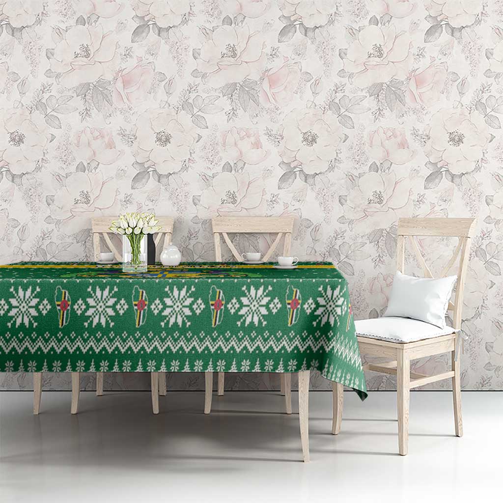 Dominica Christmas Tablecloth Coat of Arms Style - Wonder Print Shop