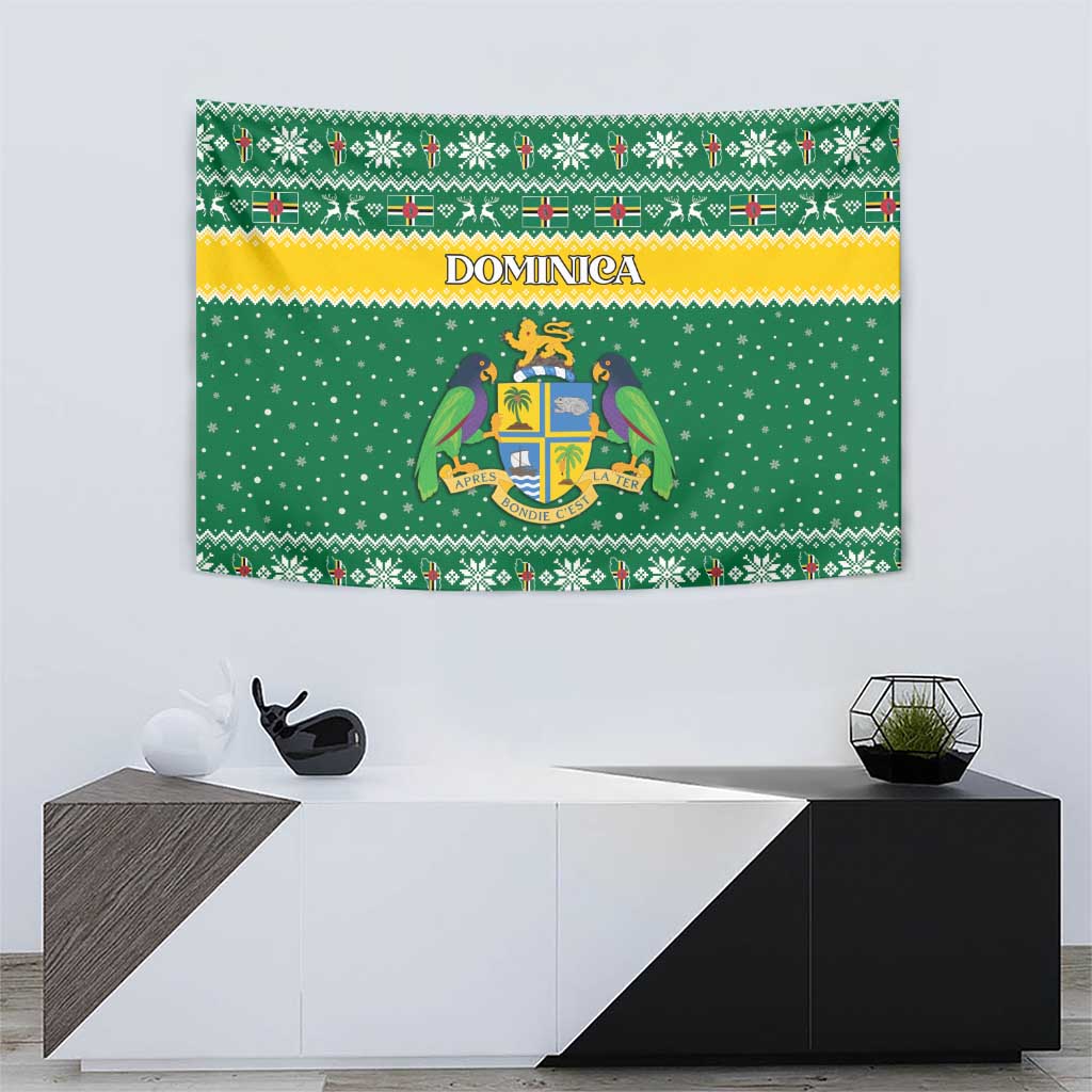 Dominica Christmas Tapestry Coat of Arms Style - Wonder Print Shop