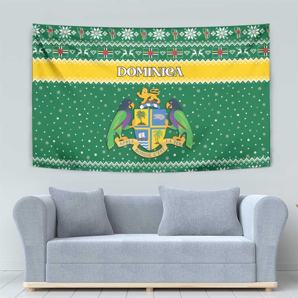 Dominica Christmas Tapestry Coat of Arms Style - Wonder Print Shop