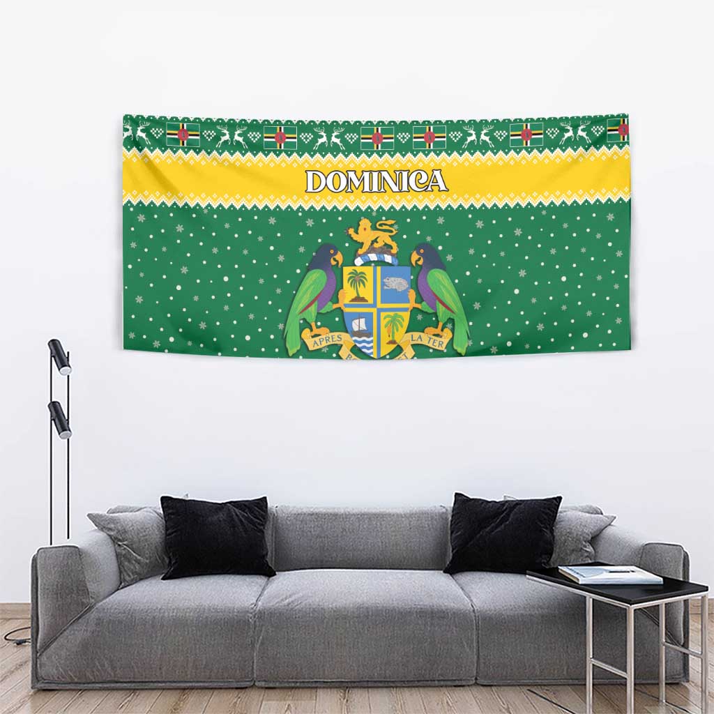 Dominica Christmas Tapestry Coat of Arms Style - Wonder Print Shop