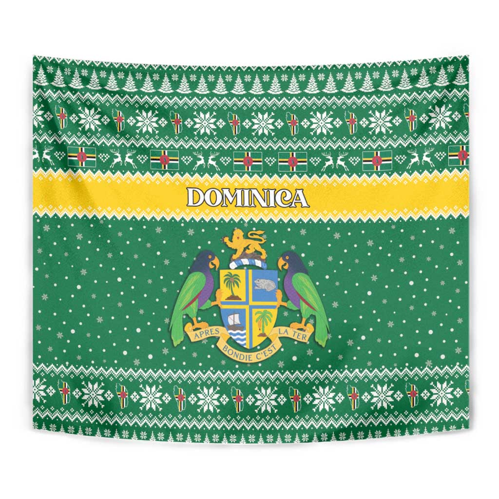 Dominica Christmas Tapestry Coat of Arms Style - Wonder Print Shop
