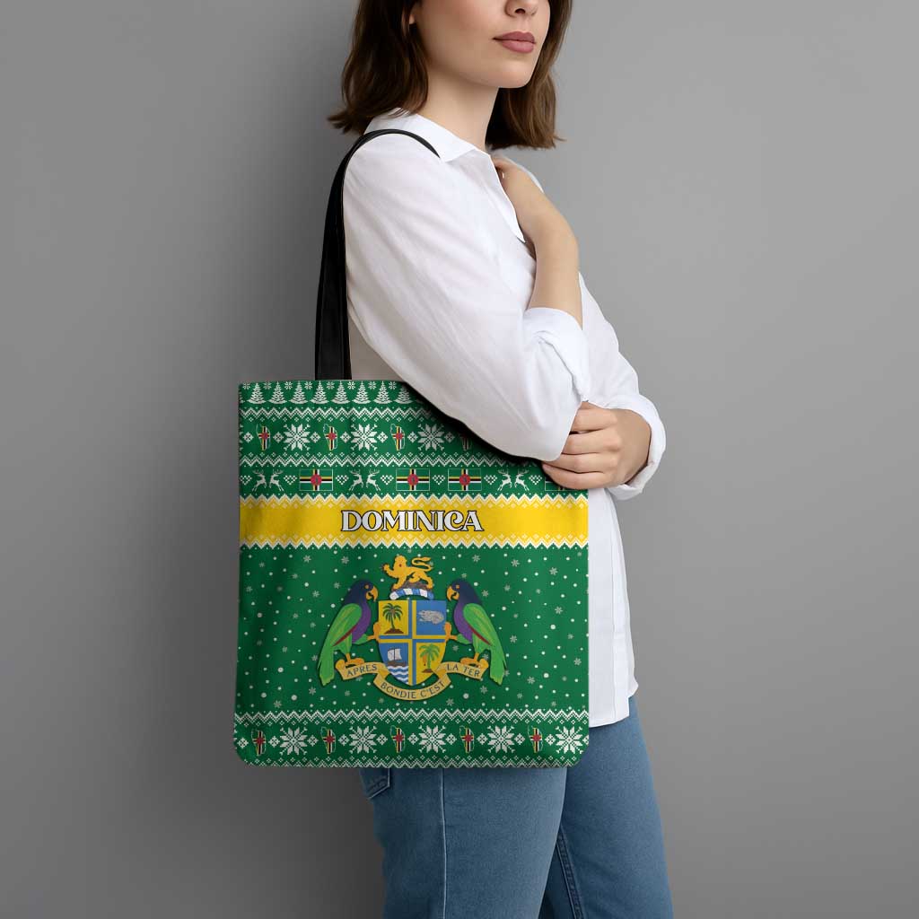 Dominica Christmas Tote Bag Coat of Arms Style - Wonder Print Shop
