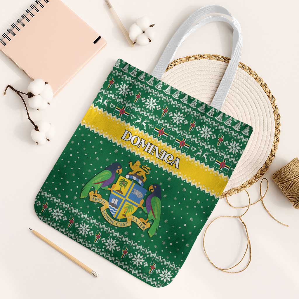 Dominica Christmas Tote Bag Coat of Arms Style - Wonder Print Shop