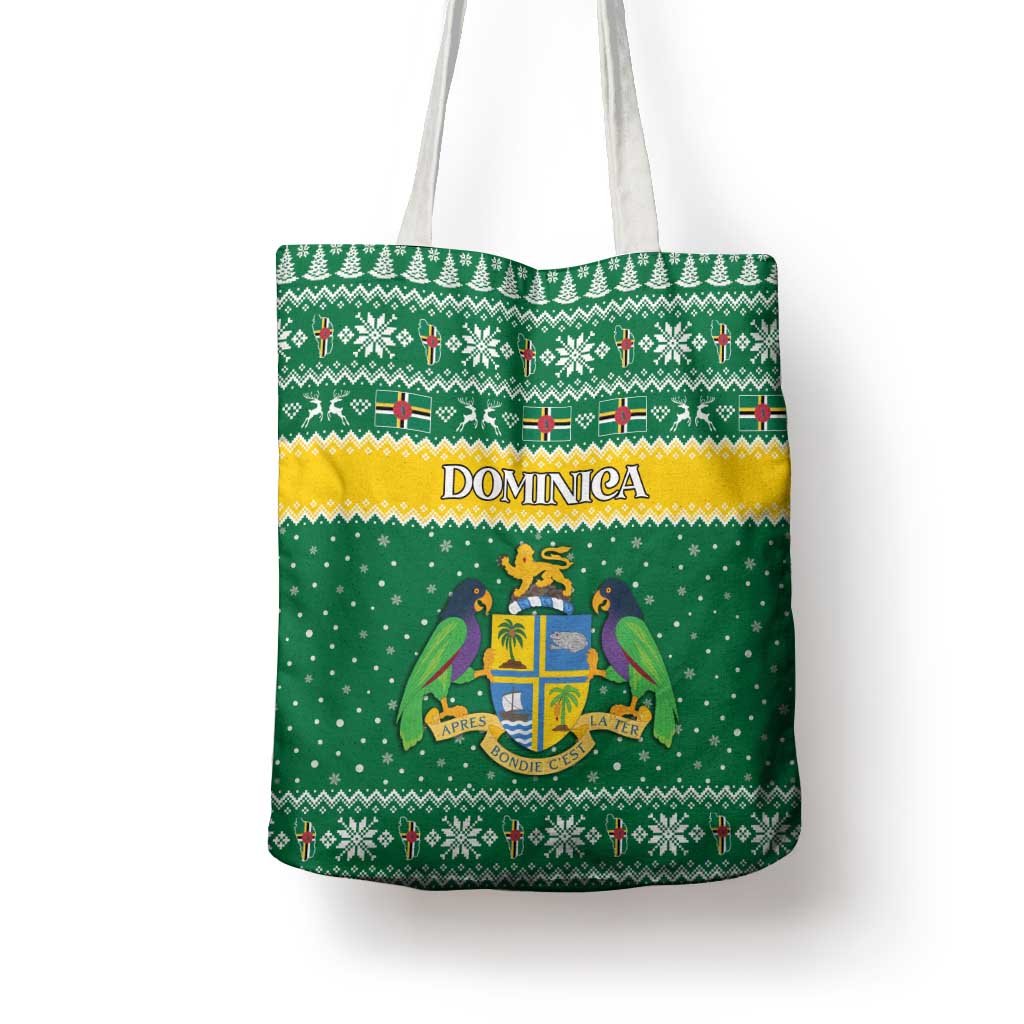 Dominica Christmas Tote Bag Coat of Arms Style - Wonder Print Shop