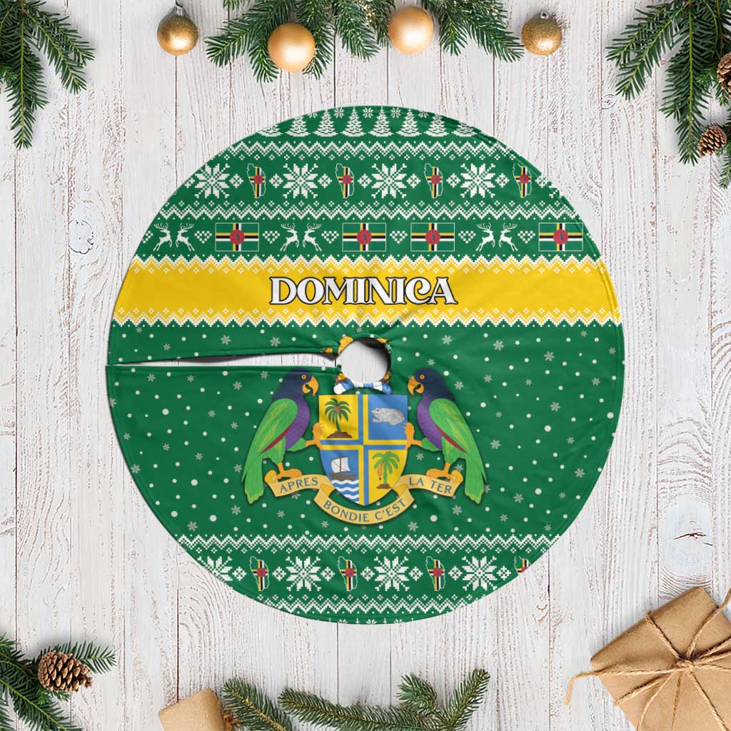 Dominica Christmas Tree Skirt Coat of Arms Style - Wonder Print Shop