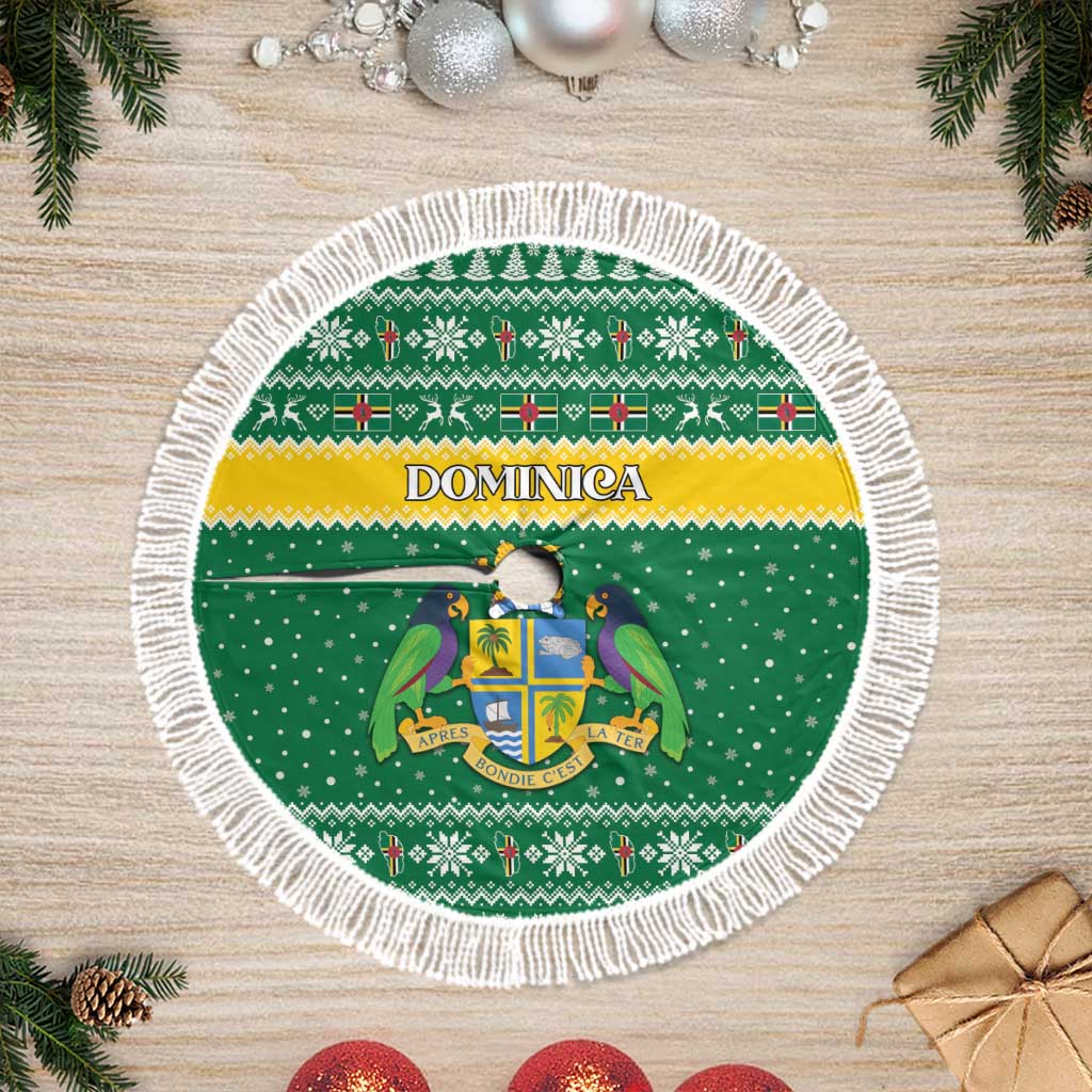 Dominica Christmas Tree Skirt Coat of Arms Style - Wonder Print Shop