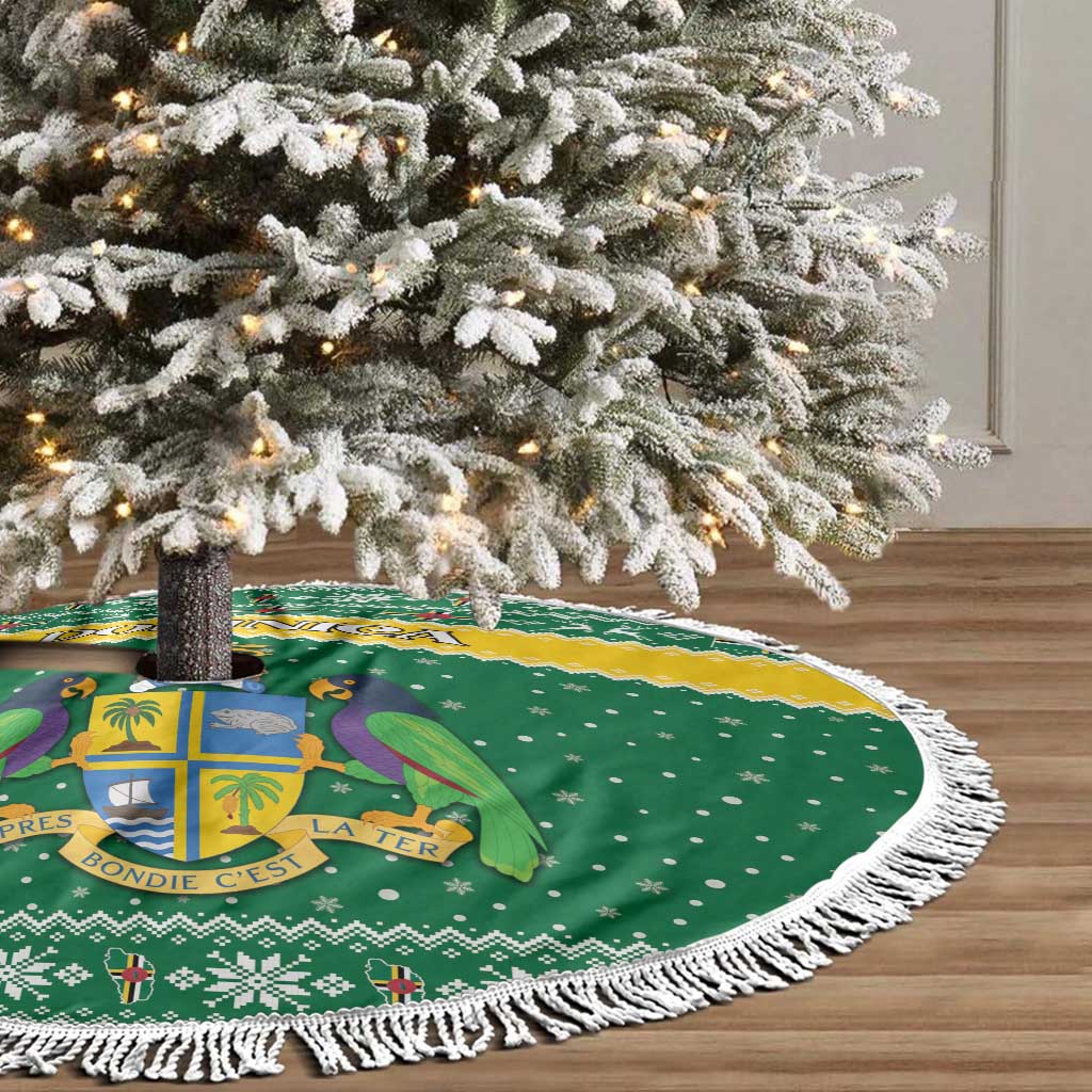 Dominica Christmas Tree Skirt Coat of Arms Style - Wonder Print Shop
