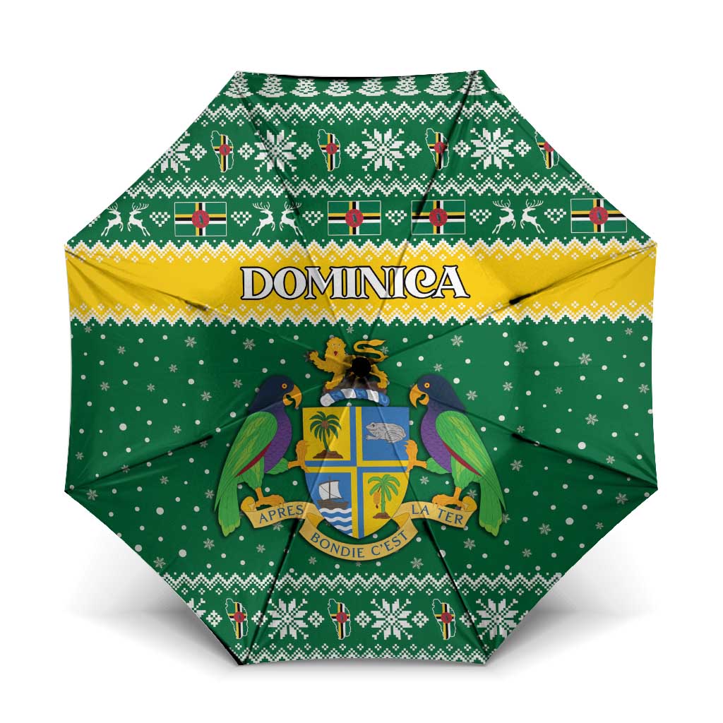 Dominica Christmas Umbrella Coat of Arms Style - Wonder Print Shop
