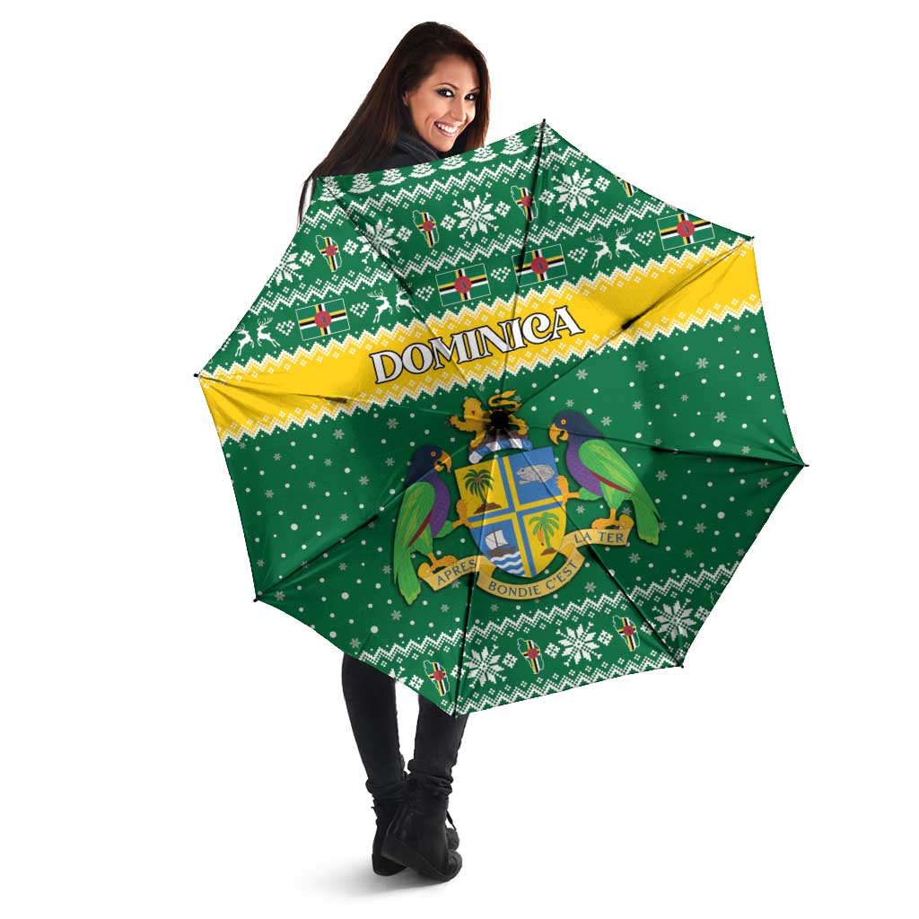 Dominica Christmas Umbrella Coat of Arms Style - Wonder Print Shop