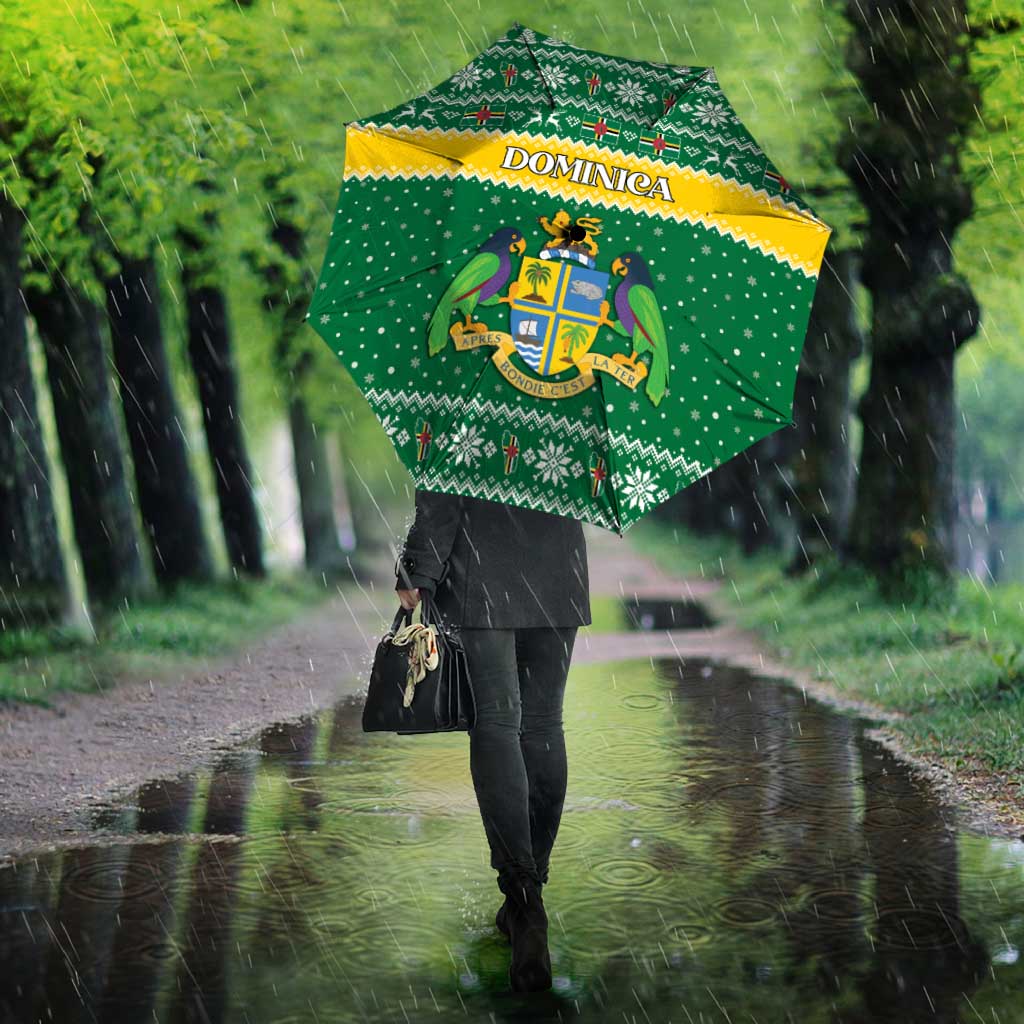 Dominica Christmas Umbrella Coat of Arms Style - Wonder Print Shop