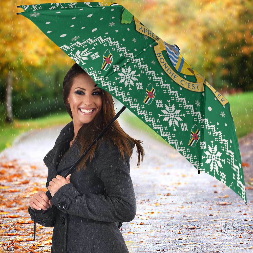 Dominica Christmas Umbrella Coat of Arms Style - Wonder Print Shop