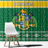 Dominica Christmas Window Curtain Coat of Arms Style - Wonder Print Shop