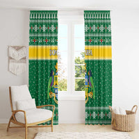 Dominica Christmas Window Curtain Coat of Arms Style - Wonder Print Shop