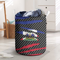 Haiti Beast Laundry Basket Ripped Flag Graphic - Wonder Print Shop