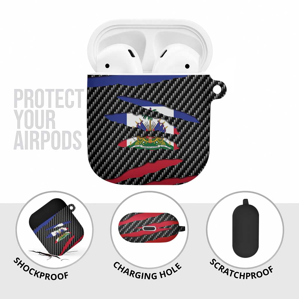 Haiti Beast AirPods Case Ripped Flag Graphic - Wonder Print Shop