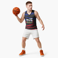 Haiti Beast Basketball Jersey Ripped Flag Graphic - Wonder Print Shop