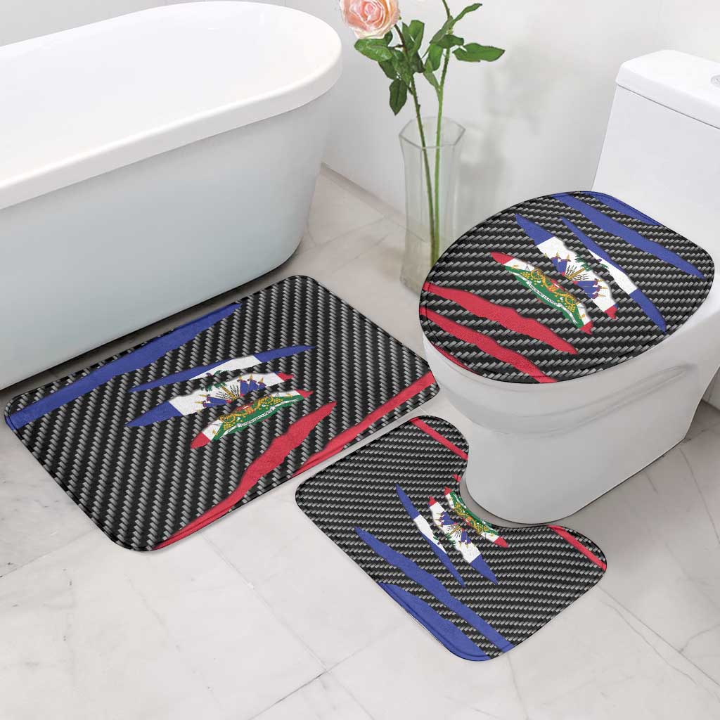 Haiti Beast Bathroom Set Ripped Flag Graphic - Wonder Print Shop