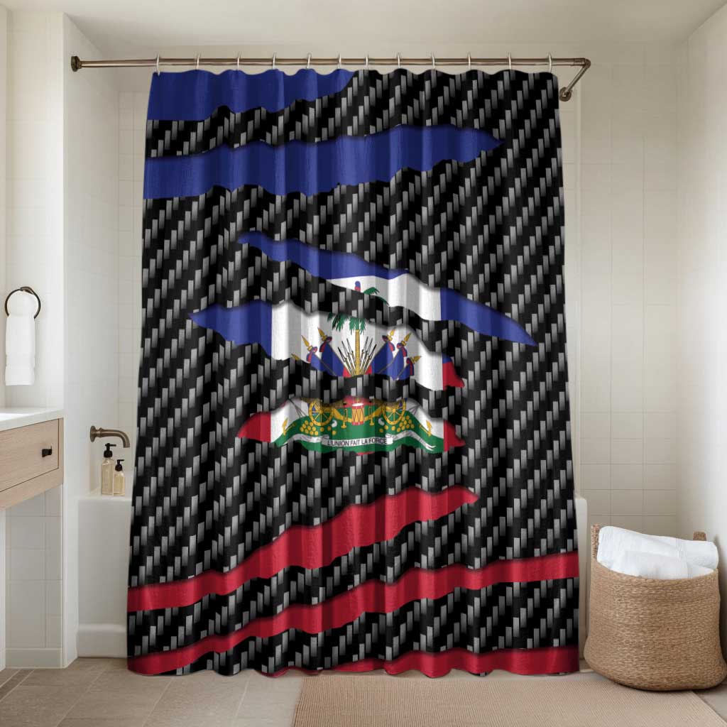 Haiti Beast Bathroom Set Ripped Flag Graphic - Wonder Print Shop