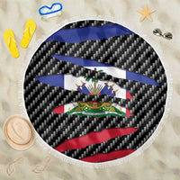 Haiti Beast Beach Blanket Ripped Flag Graphic - Wonder Print Shop