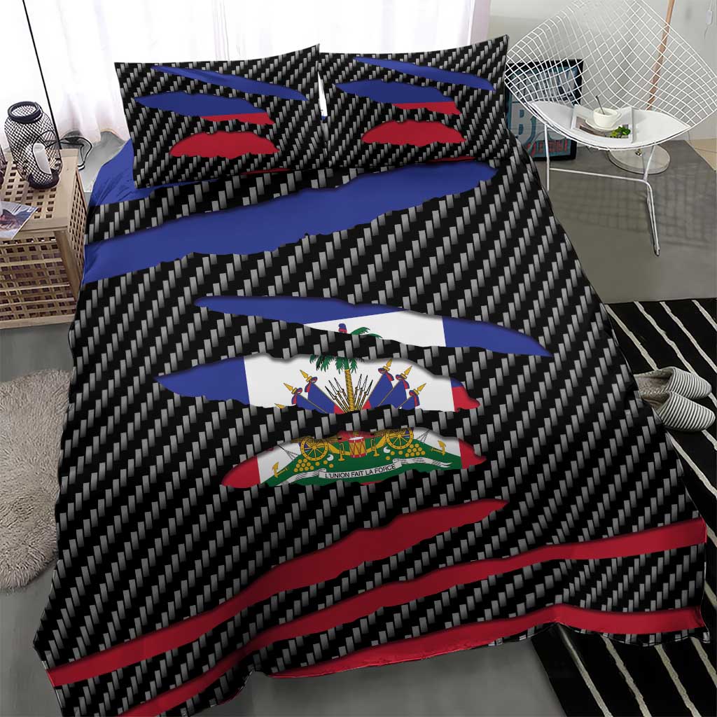 Haiti Beast Bedding Set Ripped Flag Graphic - Wonder Print Shop