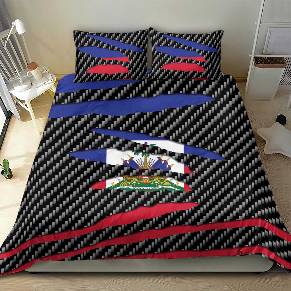 Haiti Beast Bedding Set Ripped Flag Graphic - Wonder Print Shop