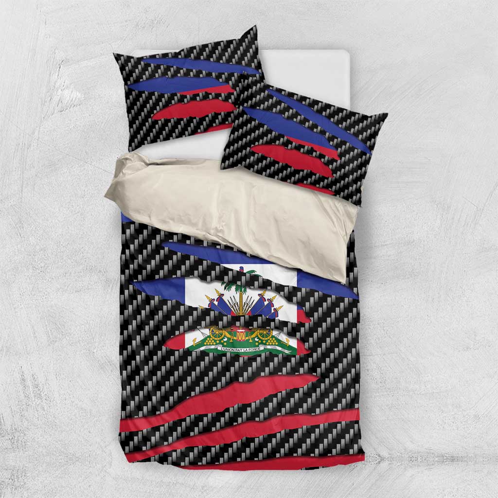 Haiti Beast Bedding Set Ripped Flag Graphic - Wonder Print Shop