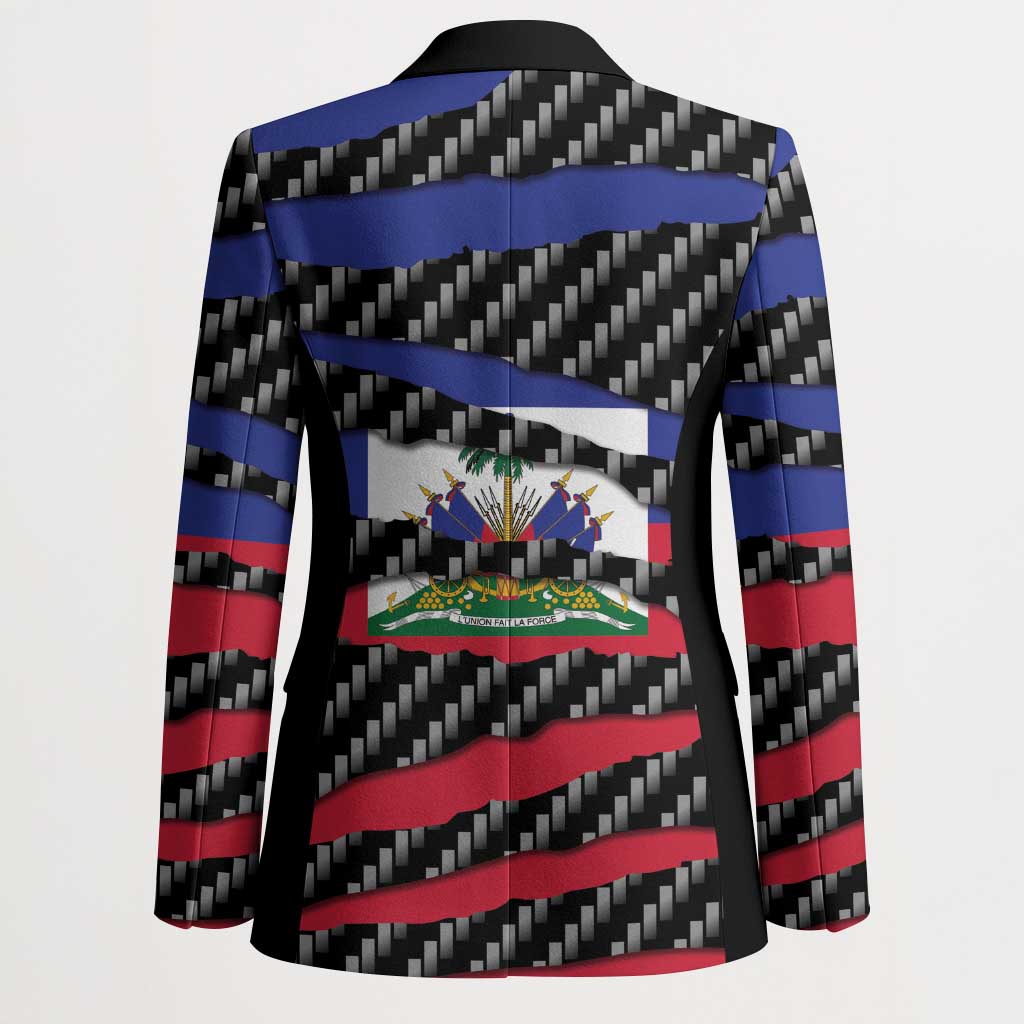 Haiti Beast Blazer Ripped Flag Graphic - Wonder Print Shop