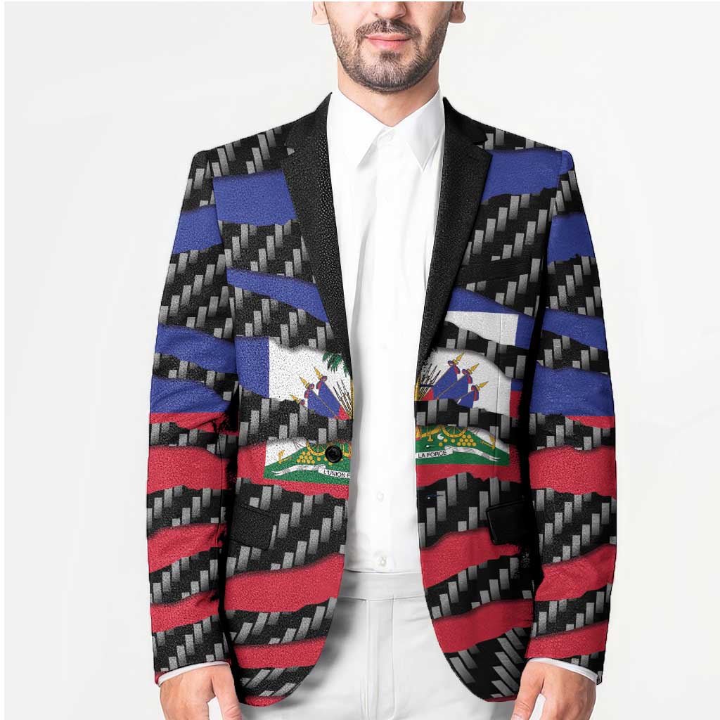 Haiti Beast Blazer Ripped Flag Graphic - Wonder Print Shop