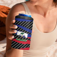 Haiti Beast 4 in 1 Can Cooler Tumbler Ripped Flag Graphic - Wonder Print Shop