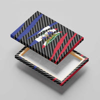 Haiti Beast Canvas Wall Art Ripped Flag Graphic - Wonder Print Shop