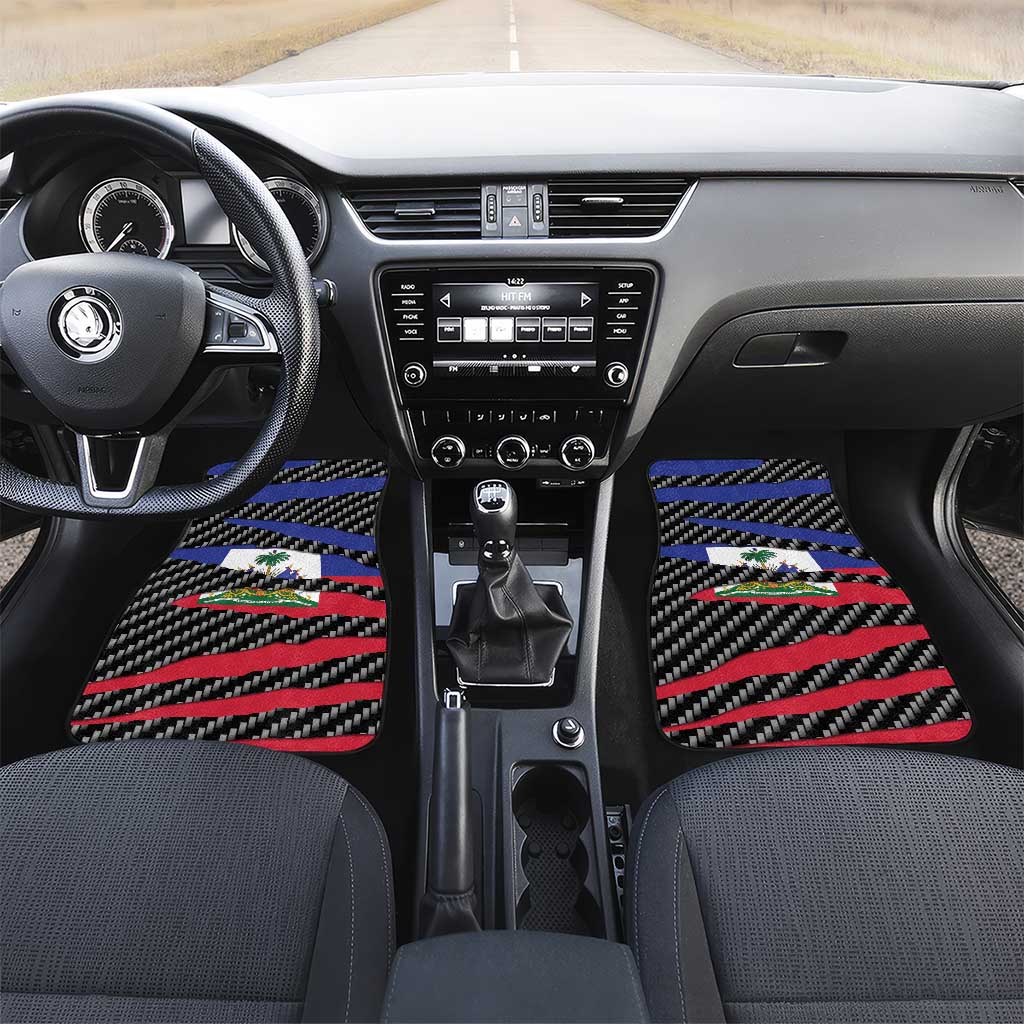 Haiti Beast Car Mats Ripped Flag Graphic - Wonder Print Shop