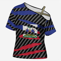 Haiti Beast Cross Shoulder Shirt Ripped Flag Graphic - Wonder Print Shop