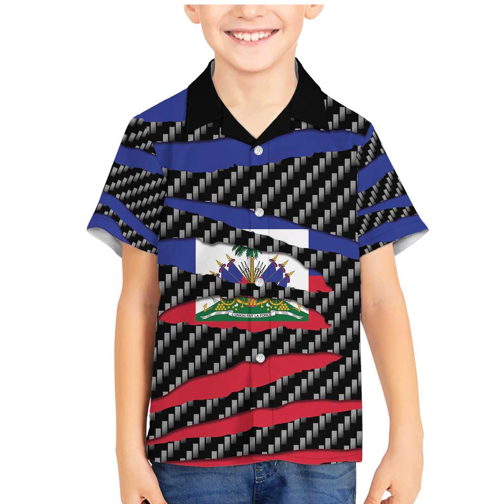 Haiti Beast Family Matching Mermaid Dress and Hawaiian Shirt Ripped Flag Graphic - Wonder Print Shop