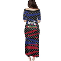 Haiti Beast Family Matching Puletasi and Hawaiian Shirt Ripped Flag Graphic - Wonder Print Shop