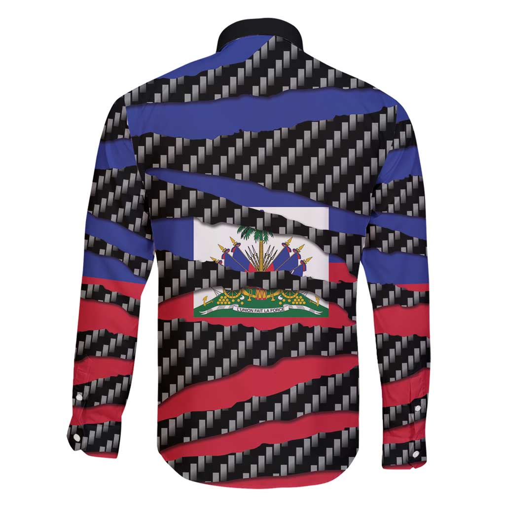 Haiti Beast Family Matching Short Sleeve Bodycon Dress and Hawaiian Shirt Ripped Flag Graphic - Wonder Print Shop