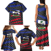 Haiti Beast Family Matching Tank Maxi Dress and Hawaiian Shirt Ripped Flag Graphic - Wonder Print Shop